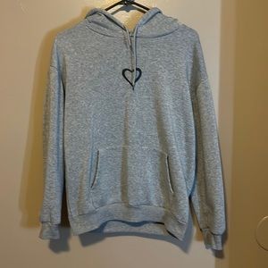 SHEIN Gray Heart Hoodie